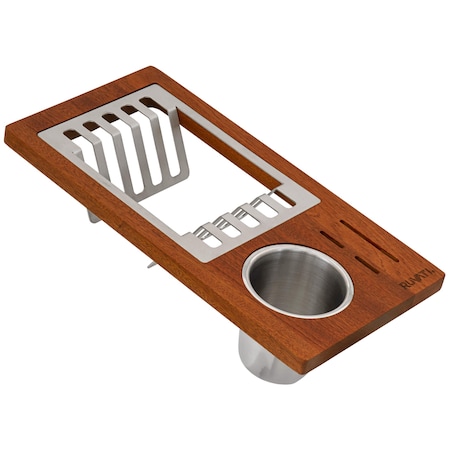 Ruvati 17" W x 8" L x Wood / Stainless Steel RVA1542